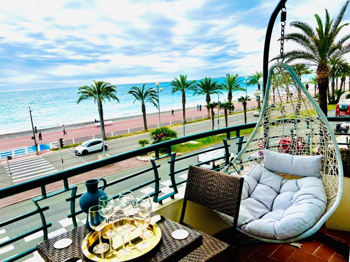 Endless Stunning Mediterranean Sea Views Promenade Des Anglais Nice Buitenkant foto